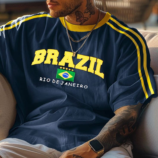 Brazil Rio de Janeiro Cotton Oversized T-Shirt – Sporty Streetwear