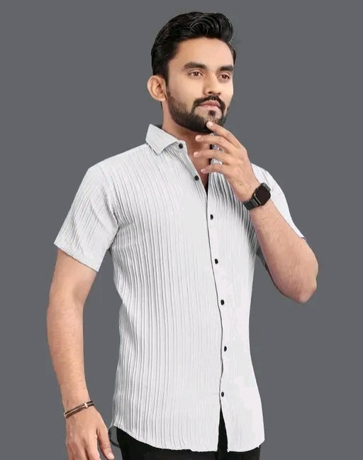 Men's Stylish Popcorn Fabric Casual Shirt