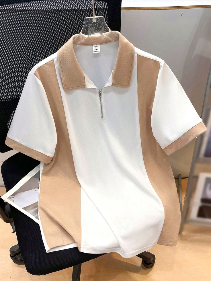 Men's Summer Polo T-Shirt with Zip – Gen Z Fashion 2025