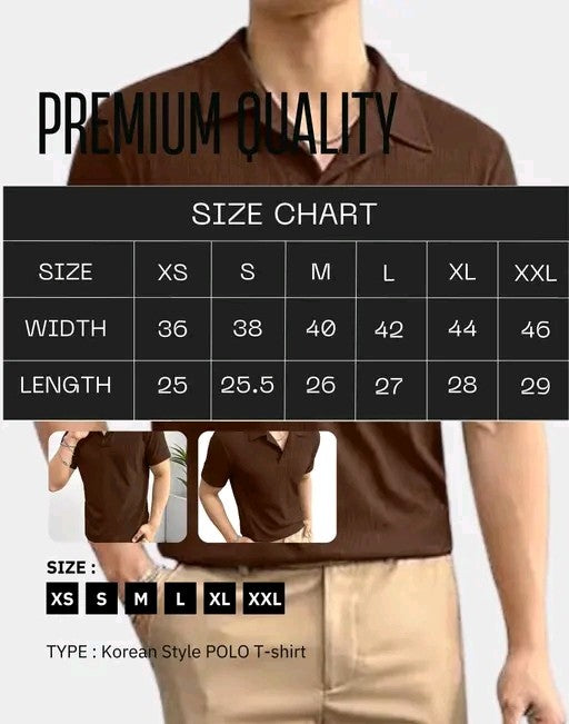 Men's Cuban Collar Old Money Style Brown T-shirt