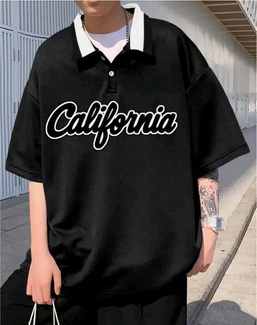 Men's Oversized Cotton Blend Polo T-Shirt – Casual Streetwear Summer Wear