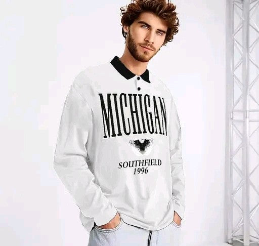 EYEBOGLER Mens Oversize Fit T Shirt White black