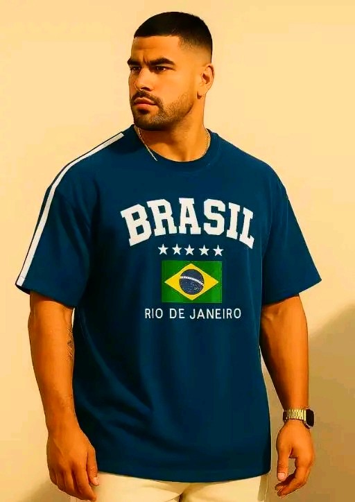 Brazil Rio de Janeiro Cotton Oversized T-Shirt – Sporty Streetwear