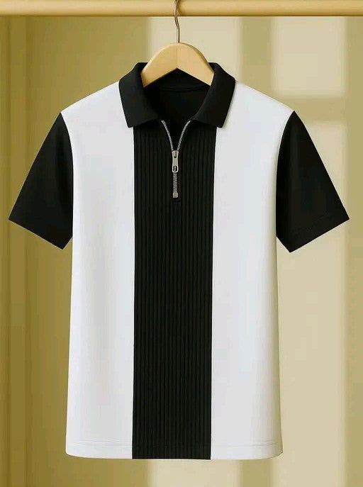 Men's Summer Polo T-Shirt with Zip – Gen Z Fashion 2025
