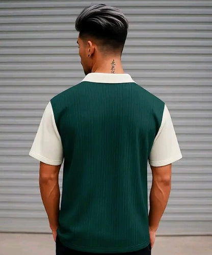 "Men's Summer Polo T-Shirt with Zip – Gen Z Fashion 2025
