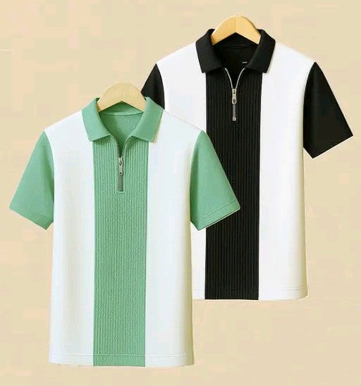 "2 COMBO Men's Summer Polo T-Shirt with Zip – LIMITED TIME OFFER