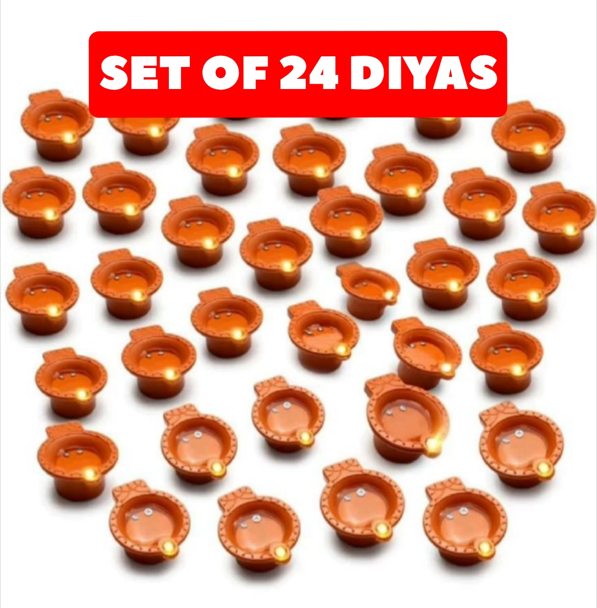 PACK OF 24 WATER SENSOR DIYA FOR DIWALI