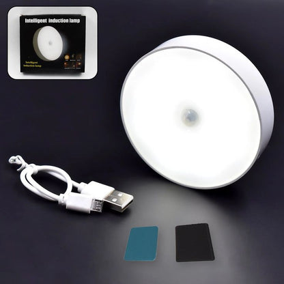 USB Rechargeable Motion Sensor LED Light – Wireless, Self-Adhesive, Perfect for Wardrobe, Cupboard, Stairs & Night Lighting.