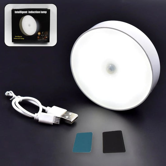USB Rechargeable Motion Sensor LED Light – Wireless, Self-Adhesive, Perfect for Wardrobe, Cupboard, Stairs & Night Lighting.