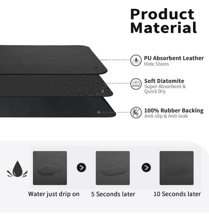 Kitchen Silicone Fast Water Absorber Mat – Buy 1 Get 1