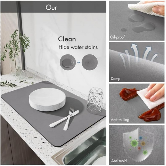 Kitchen Silicone Fast Water Absorber Mat – Buy 1 Get 1