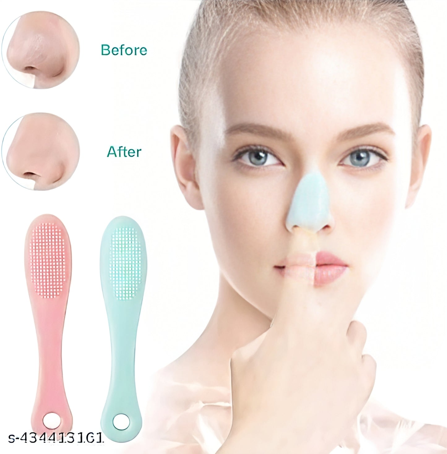 Pack of 2 Silicone Face Cleansing & Massaging Brush – Gentle Care for Glowing Skin